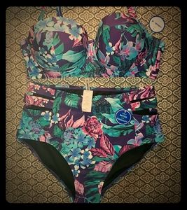 Navigator Underwire Floral Bikini Two Piece NWT